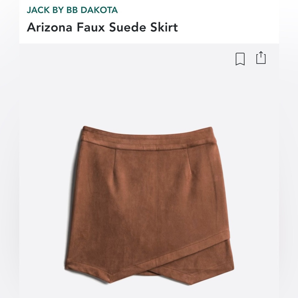 NWT! Faux Suede Mini Skirt